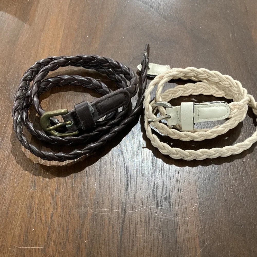Braided style thin soft belts